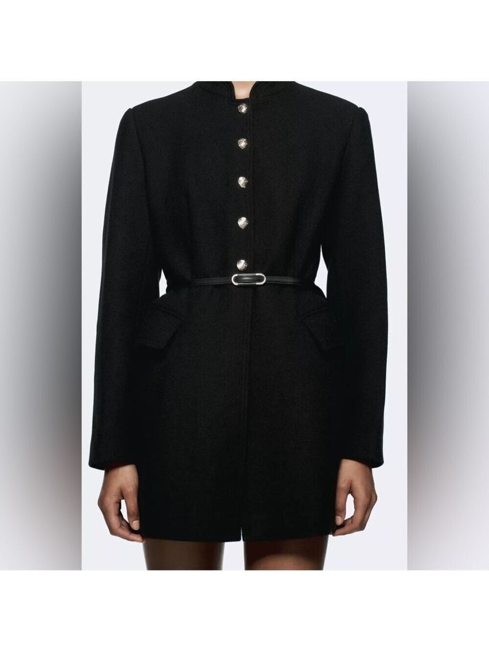 ZARA WOOL BLEND BELTED COAT
